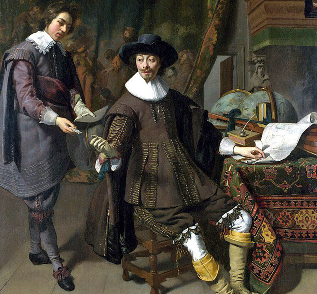 Christiaan Huygens z jego asystentem