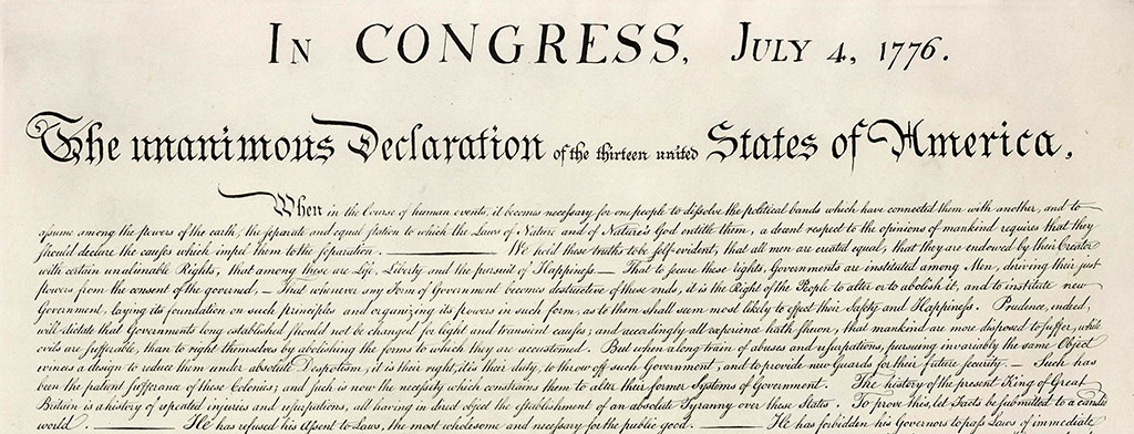 Deklaracja niepodległości Ameryki.
