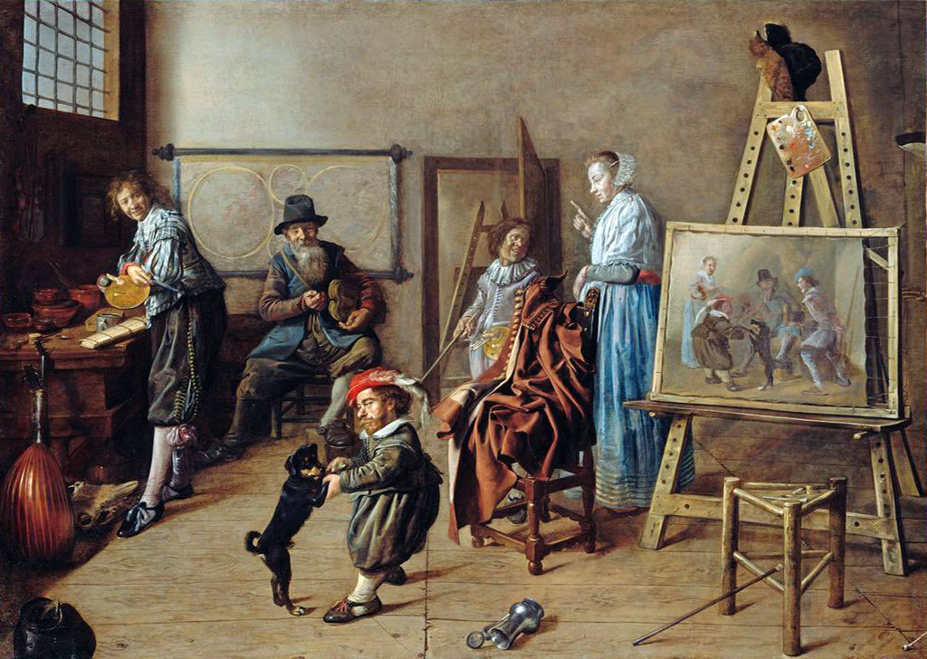 Pracownia holenderskiego malarza w XVII w.