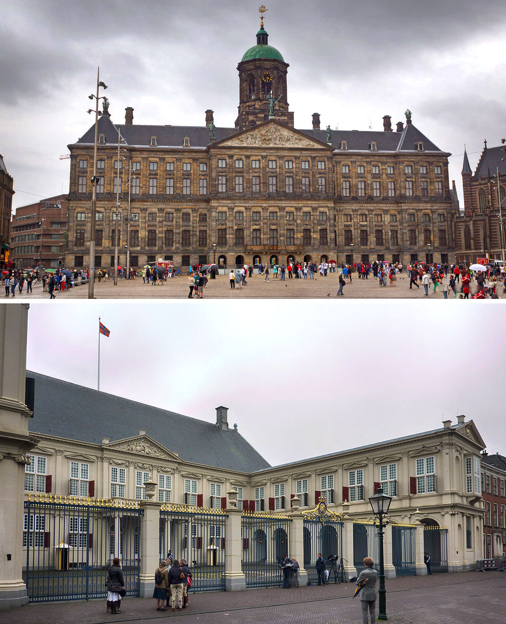 Królewski pałac w Amsterdamie i w Hadze