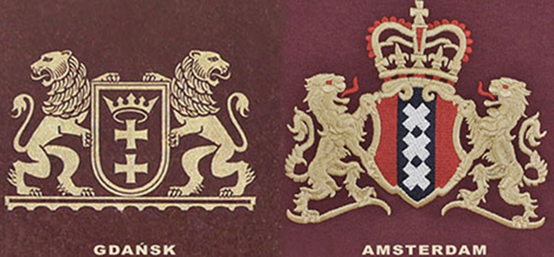 herb Gdańska i Amsterdamu