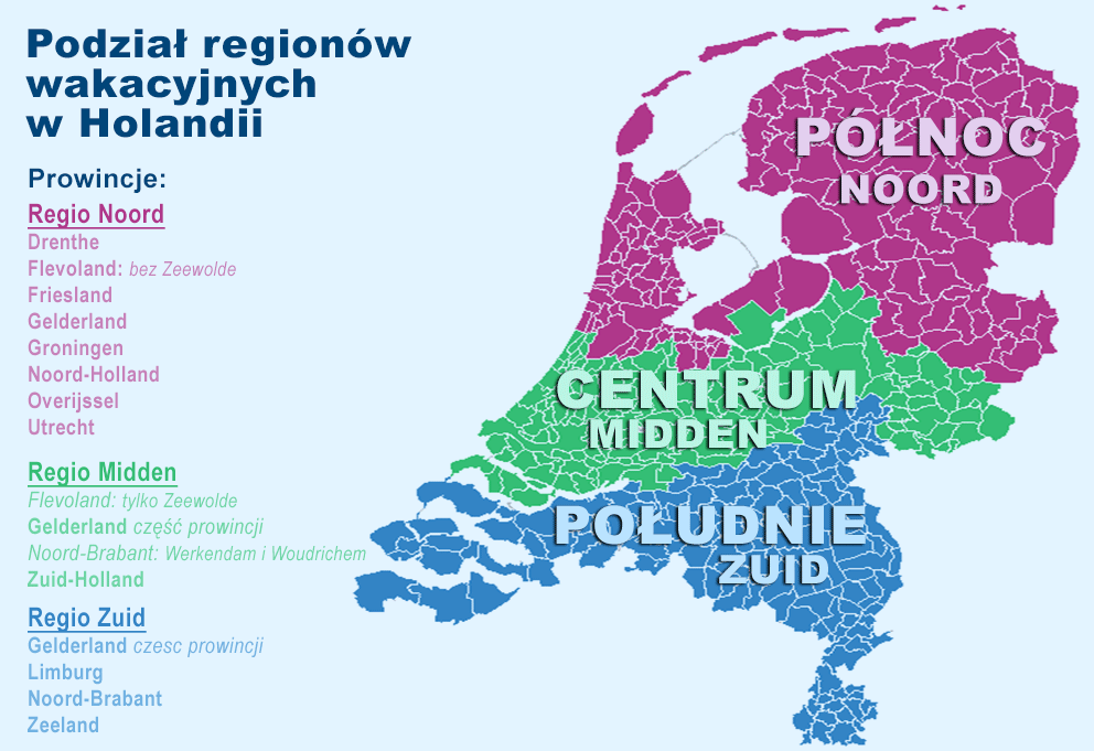 regiony wakacji letnich