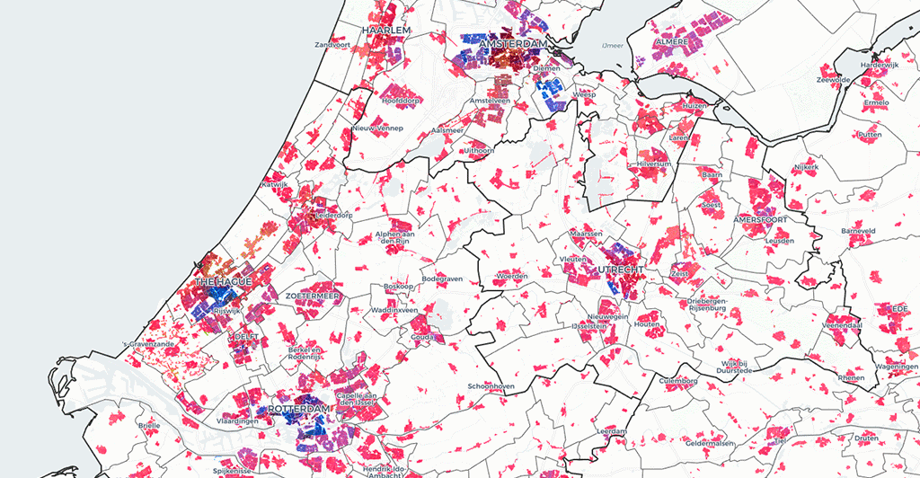 mapa Holandii