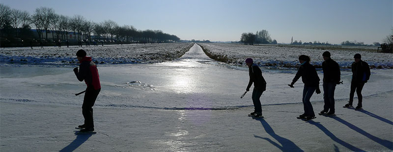 łyżwiarze w Holandii