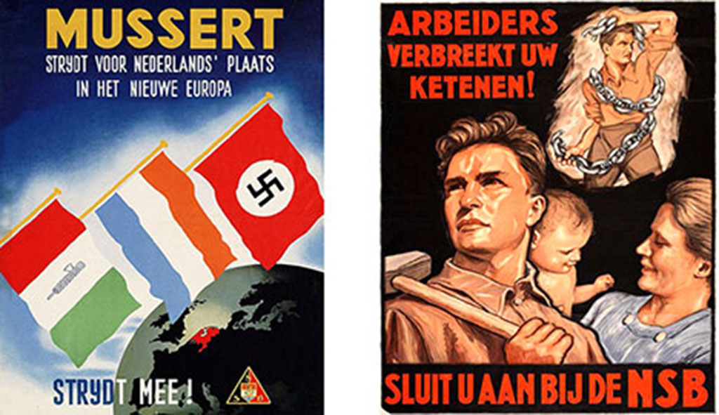 plakaty propagandowe holenderskich faszystów