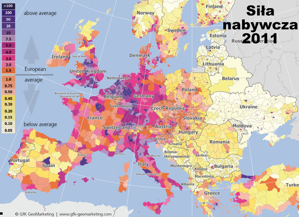 siłą nabywcza w Europie