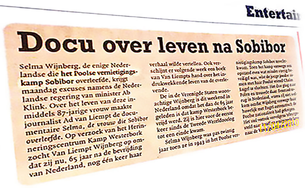 z holenderskiej gazety Sobibór