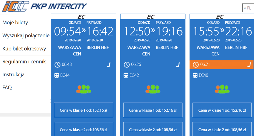 Połączenie Warszawa-Berlin