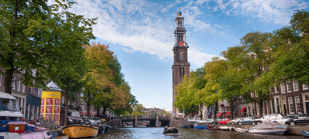 Amsterdam wieża zegarowa