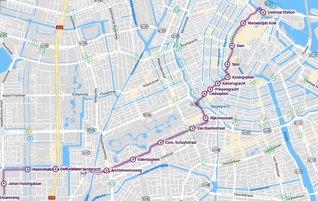 linia tramwajowa w Amsterdamie