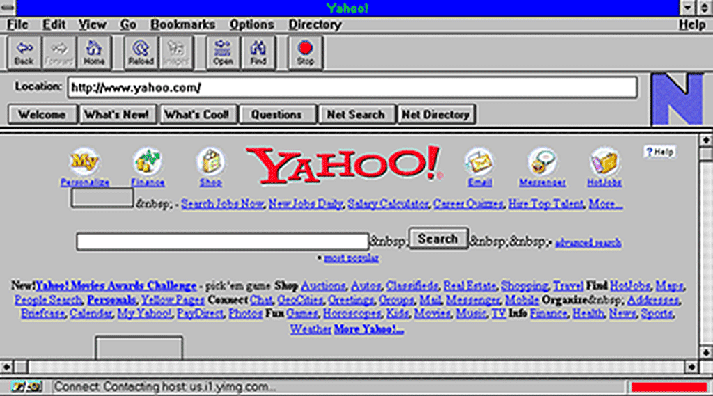 Pierwsza przeglądarka internetowa Netscape
