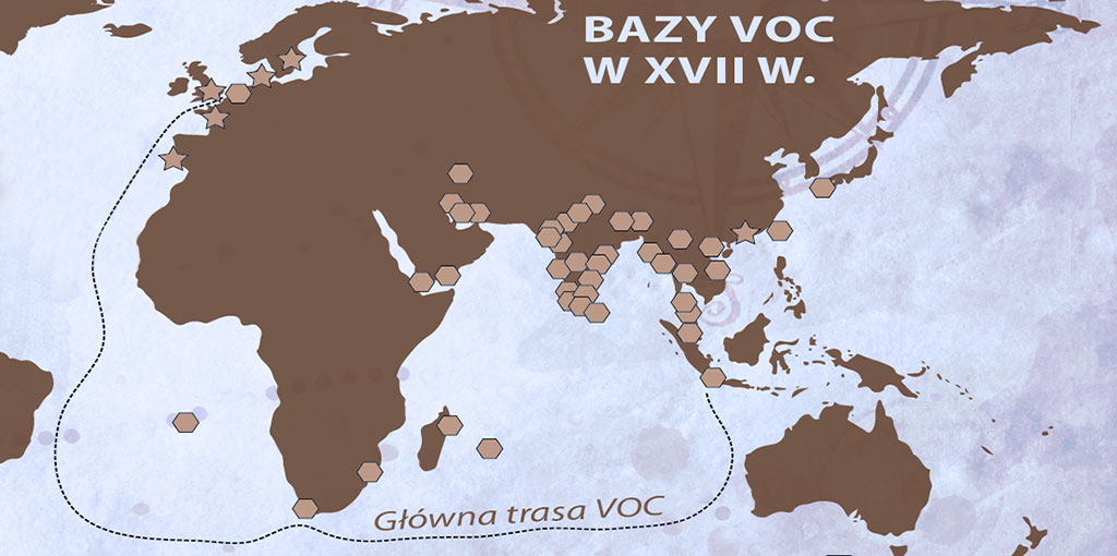 Trasy rejsów VOC