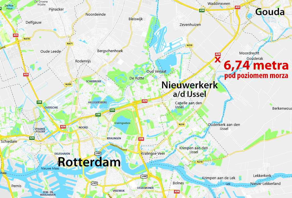 najniższy punkt Holandii