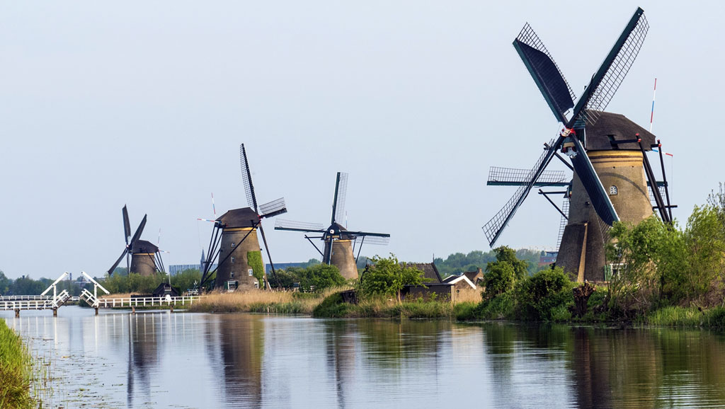 wiatraki w Holandii