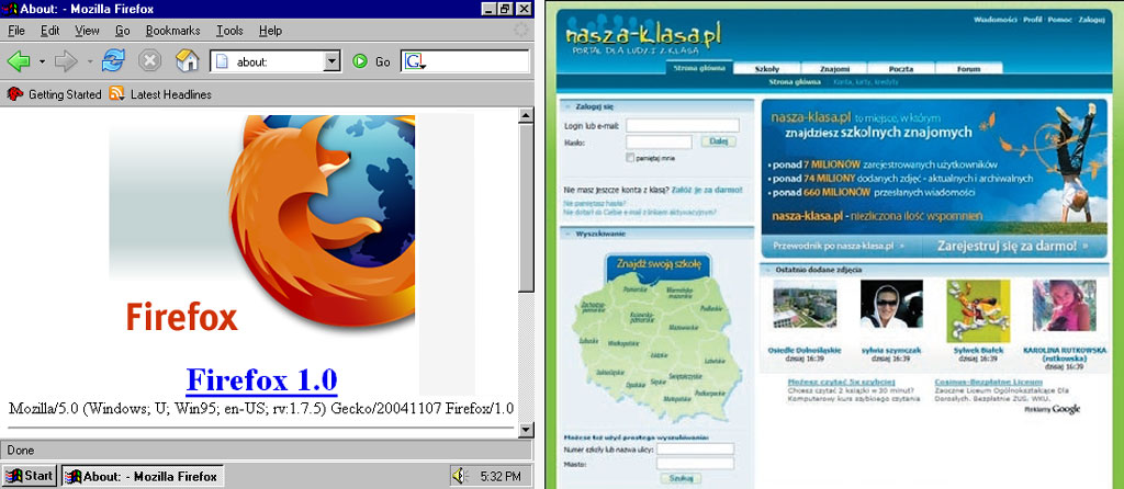 Firefox i "Nasza Klasa"