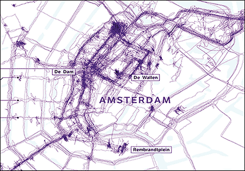 turystyczne trasy Amsterdamu