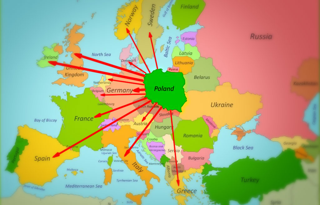 polscy emigranci w Zachodniej Europie.