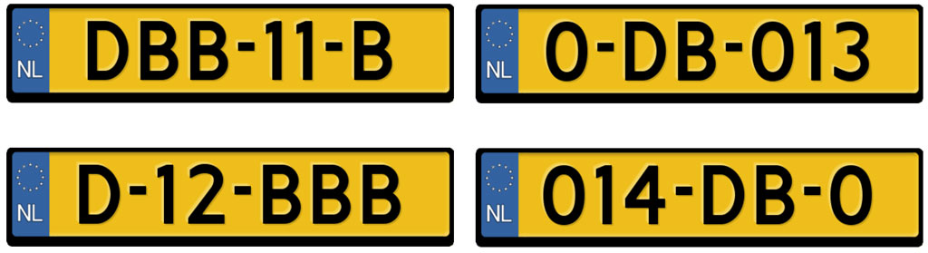 holenderskie tablice rejestracyjne