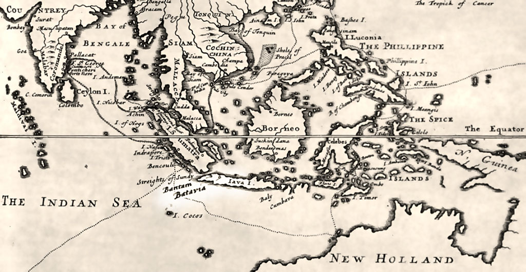 Mapa Holenderskich Indii z 1697 r.