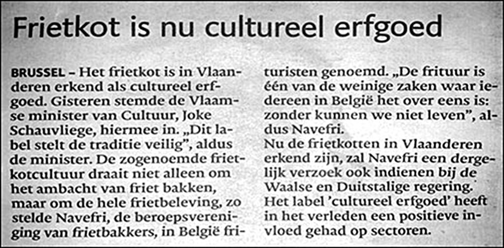 frytki w Belgii