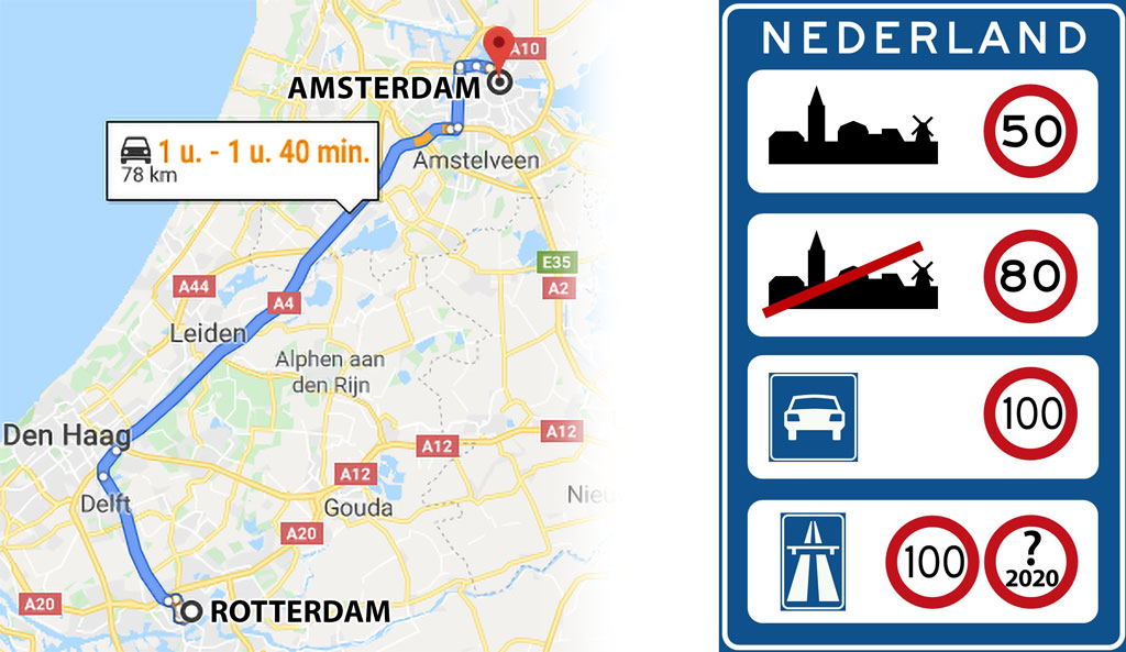 Prędkość maksymalna w Holandii