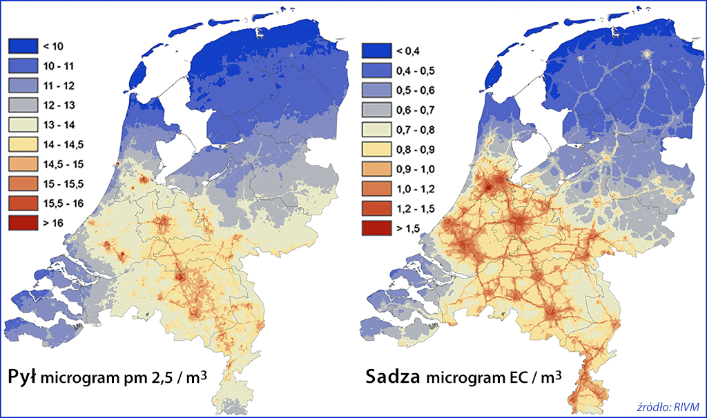 zanieczyszczenie powietrza w Holandii