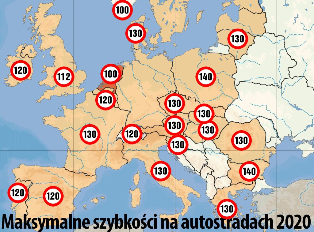 dopuszczalna szybkość na autostradzie