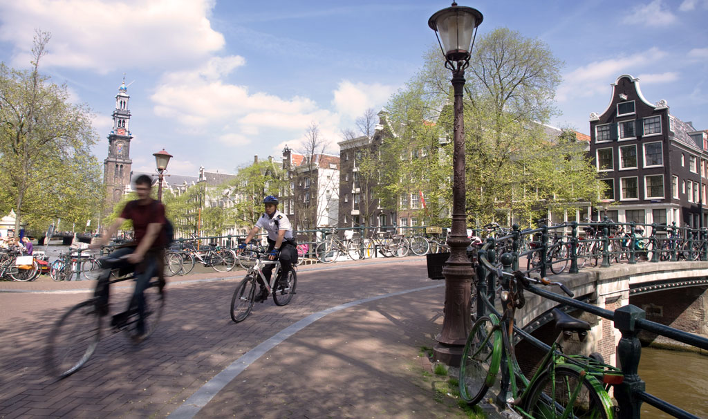 na rowerze po Amsterdamie