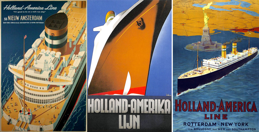 plakaty reklamowe transatlantyków HAL