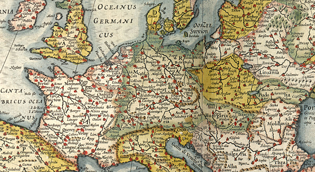 mapa Europu XVI wiek