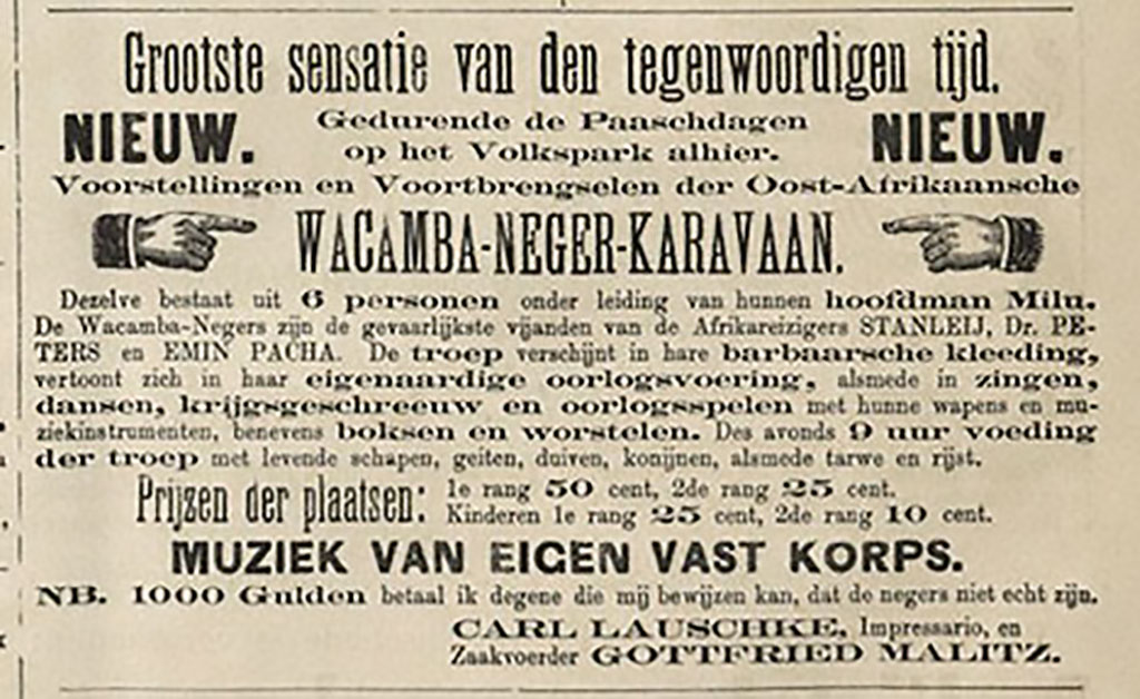 Występy murzynów w 1891.