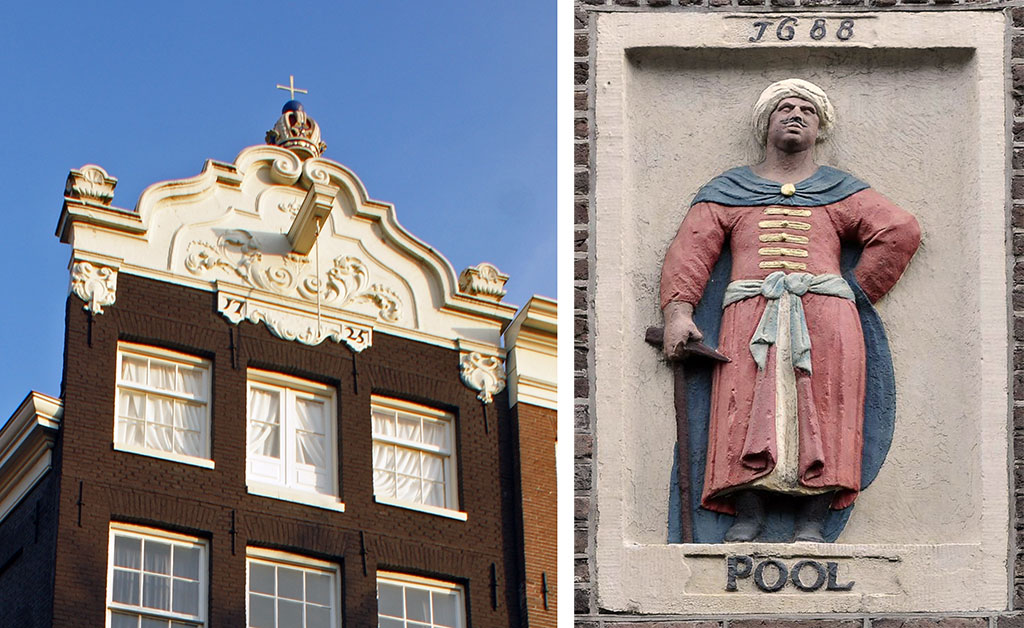 pamiątkowe tablice polskie akcenty w Amsterdamie.