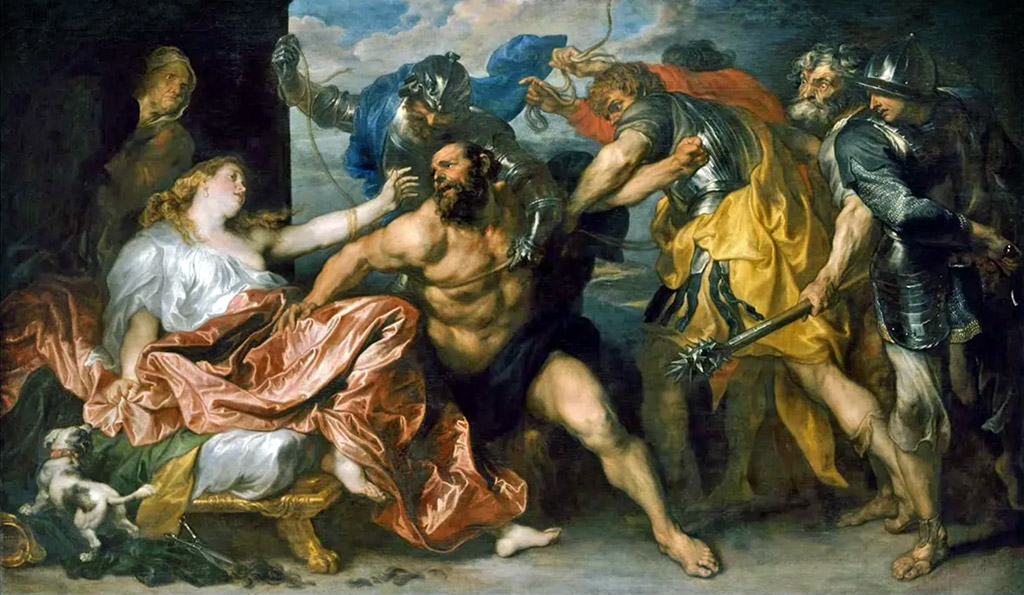 opowieść biblijna namalowana w stylu Rubensa