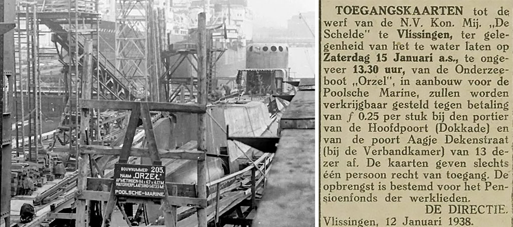budowa Orła w stoczni Vlissingen