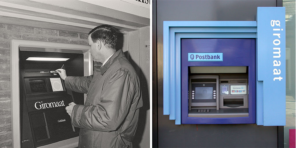 pierwsze bankomaty