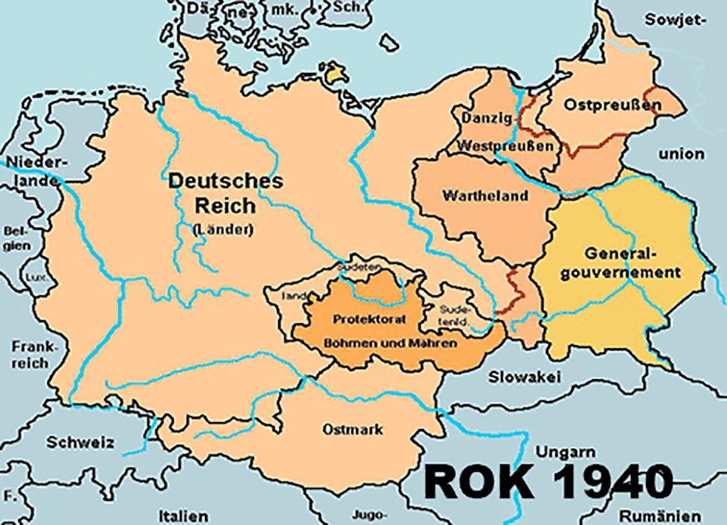 Mapa Polski 1940 r.