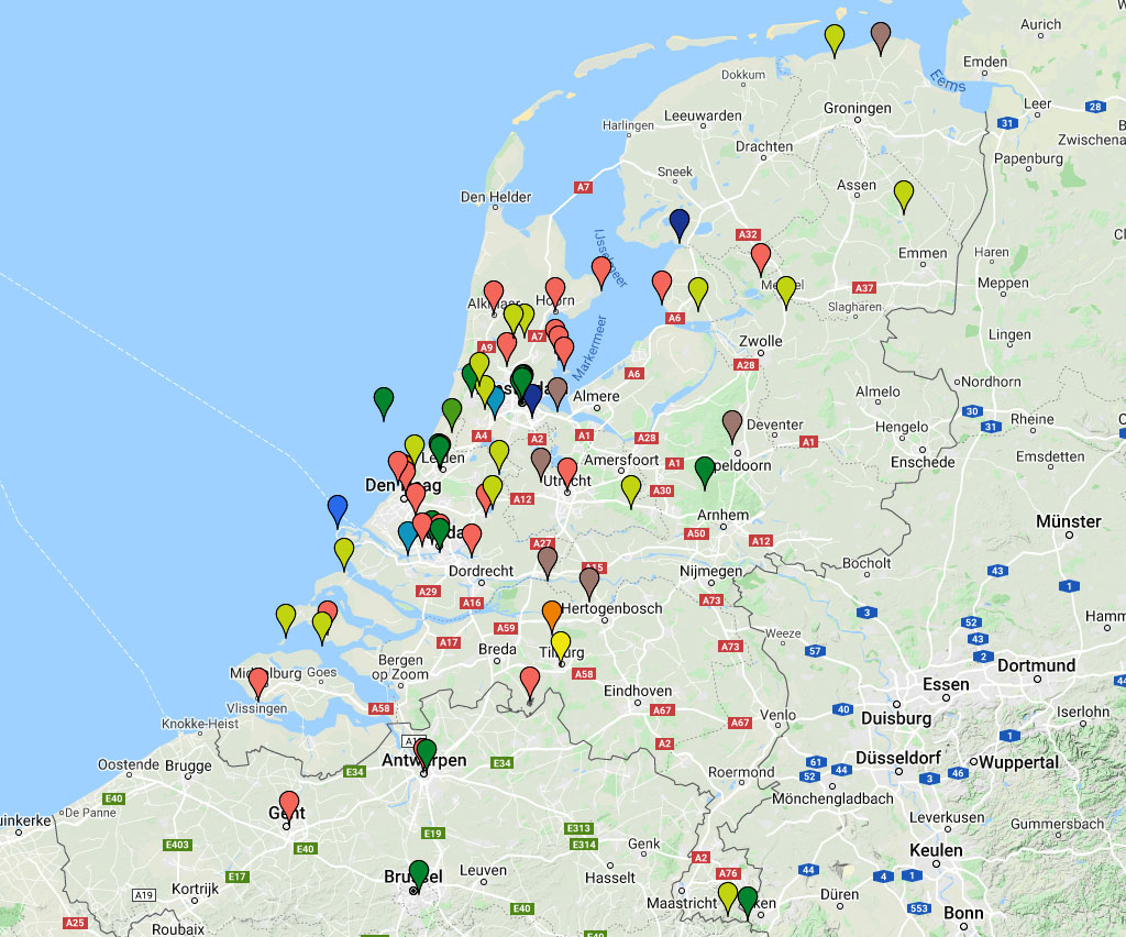 Turystyczna mapa Holandii