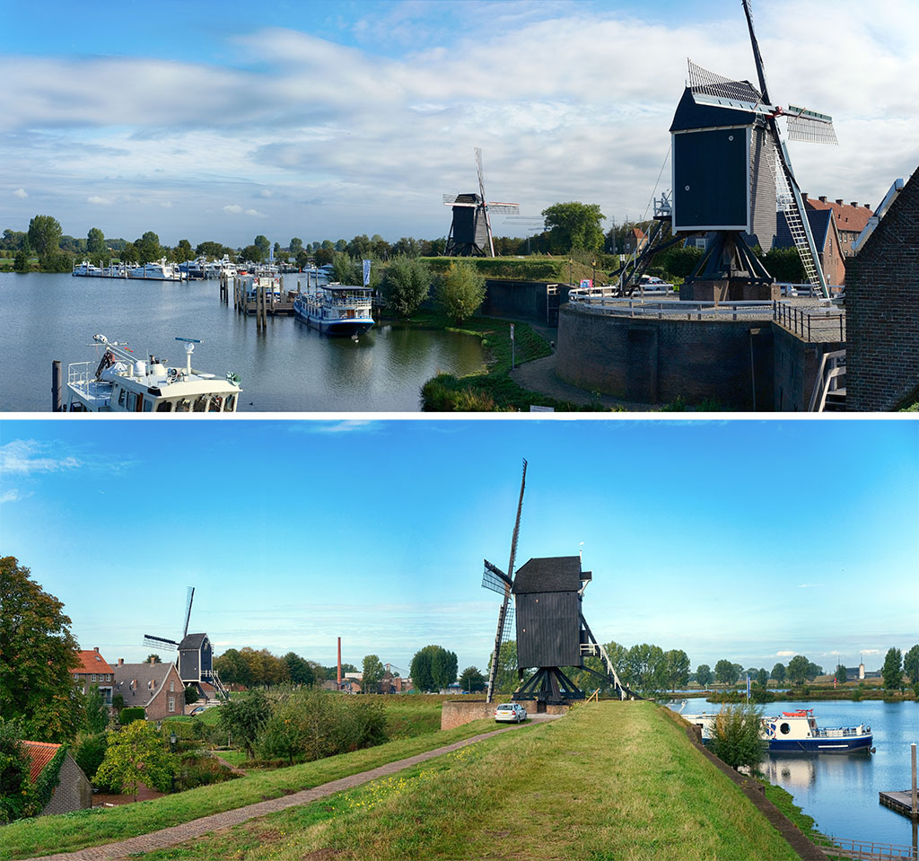 wiatraki koźlaki z Heusden, Holandia.