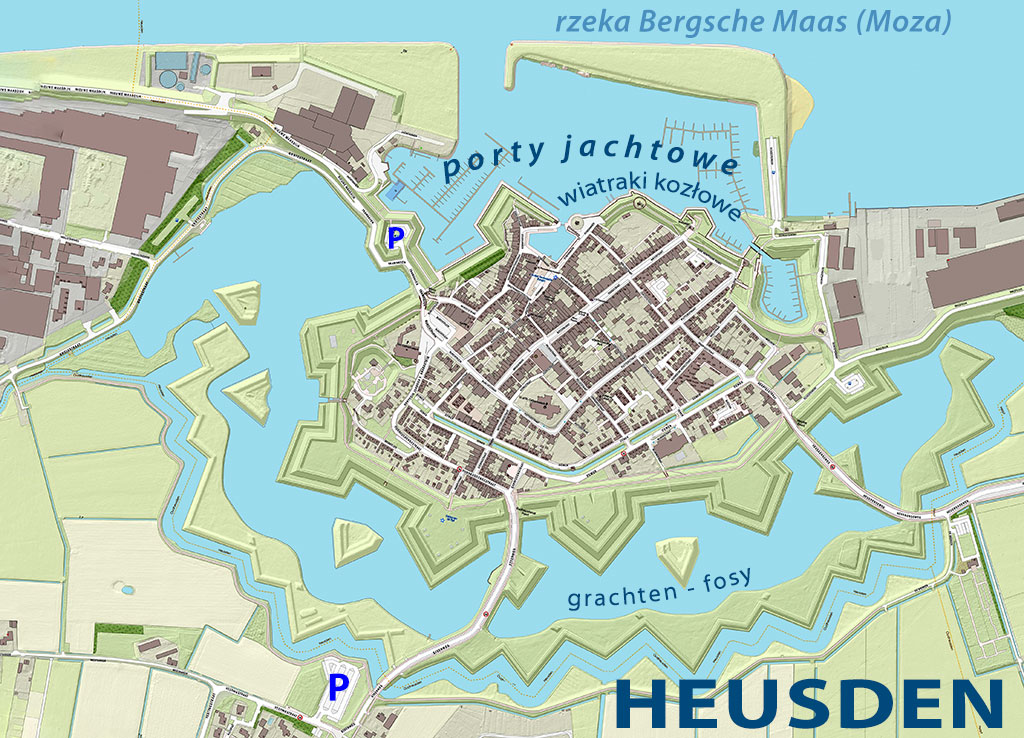 Plan miasta-twierdzy w Holandii