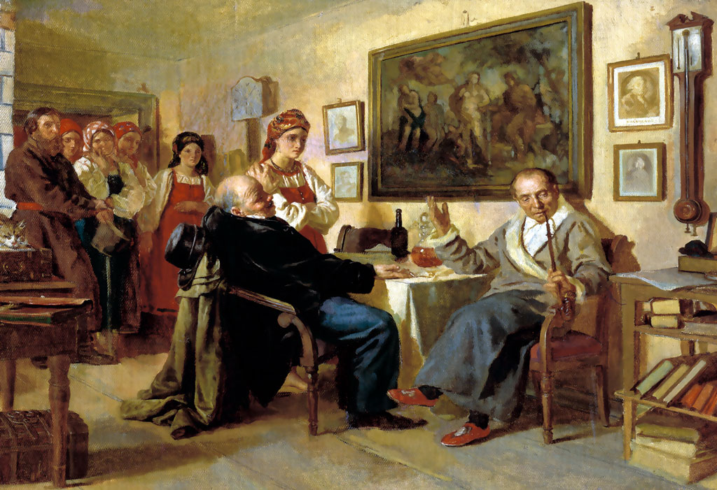 Dziedzic sprzedający dziewczynę. Mikołaj Newrew, 1866.