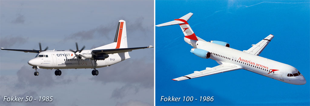samoloty Fokker od roku 1985