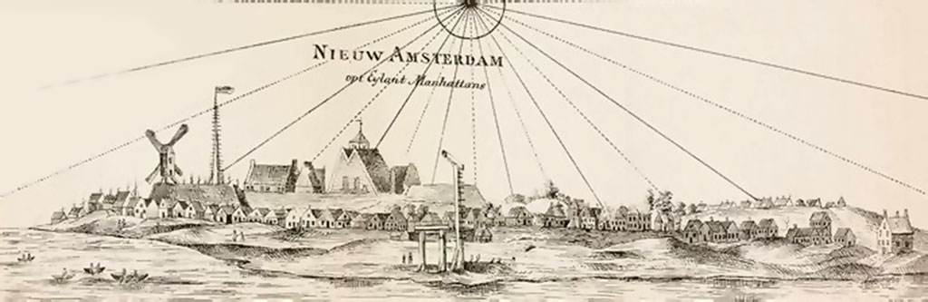 panorama Nowego Jorku z 1656