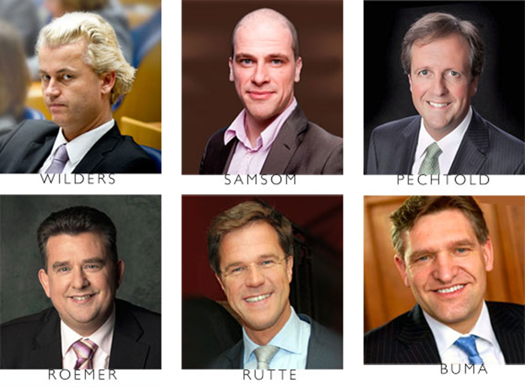 Sześciu kandydatów na premiera Holandii w 2012