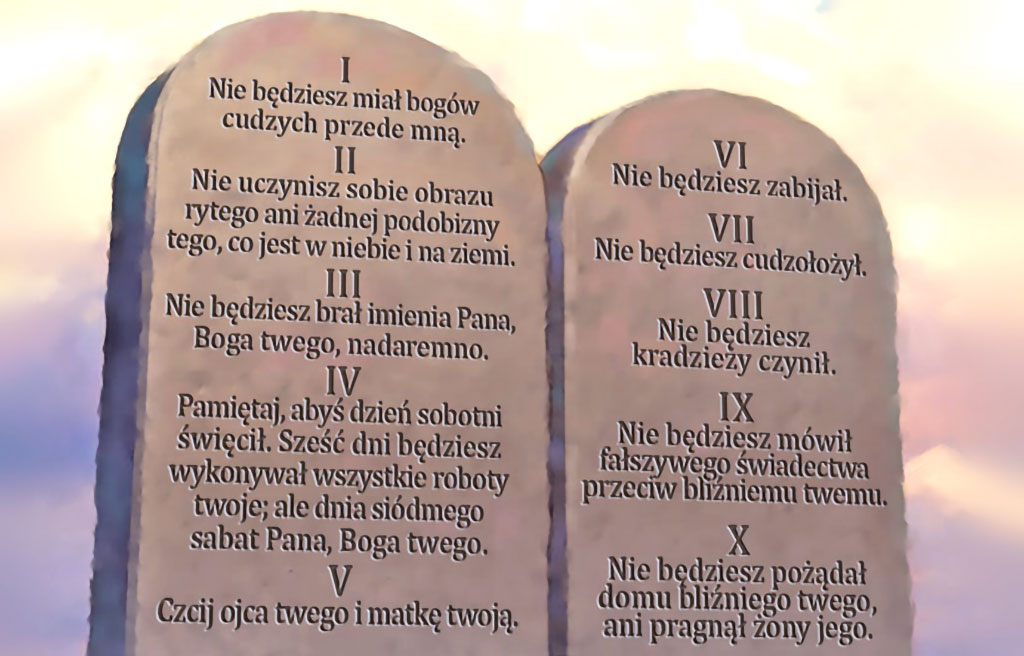 10 przykazań używanych powszechnie w polskim kościele katolickim