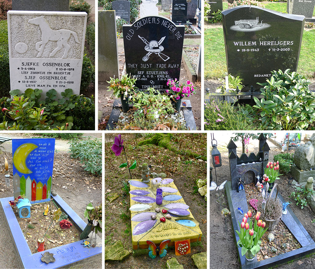 świeckie groby na holenderskim cmentarzu