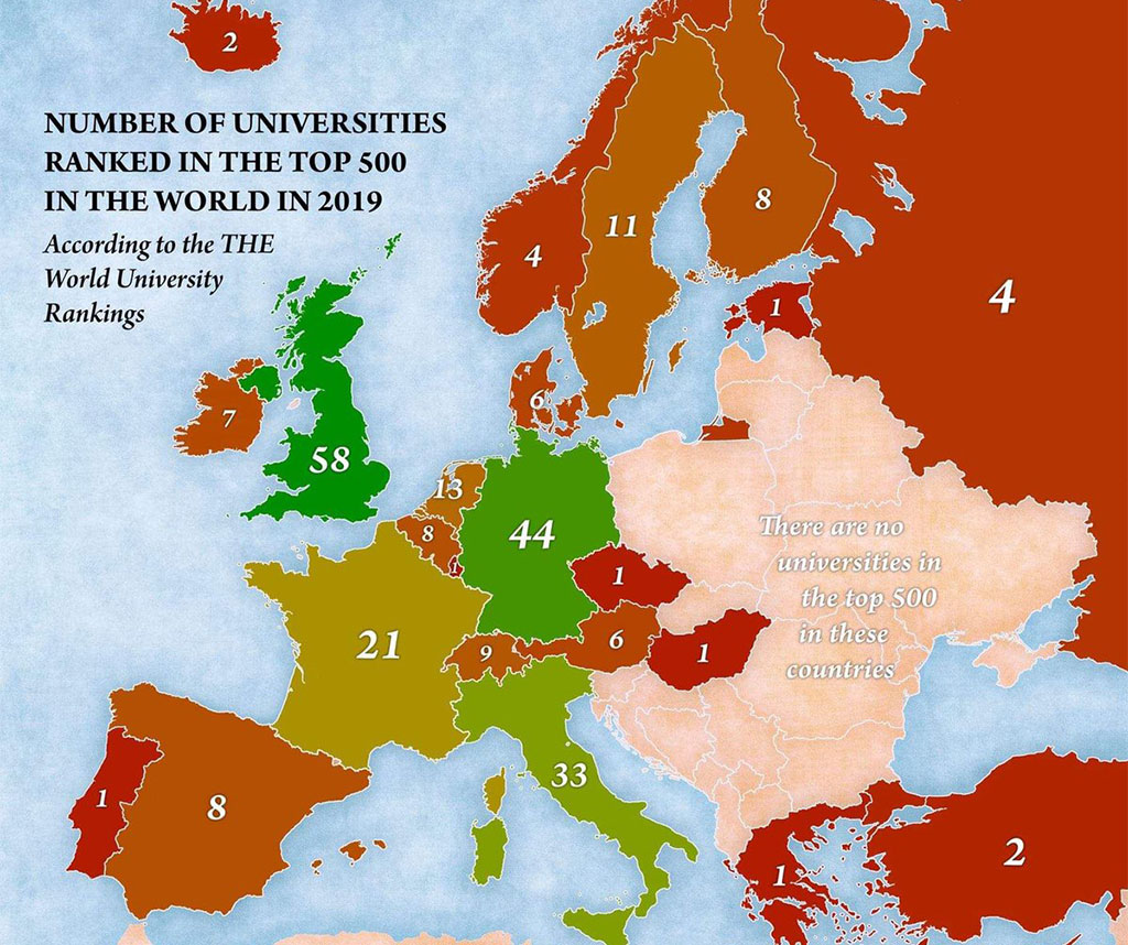 najlepsze uniwersytety w Europie