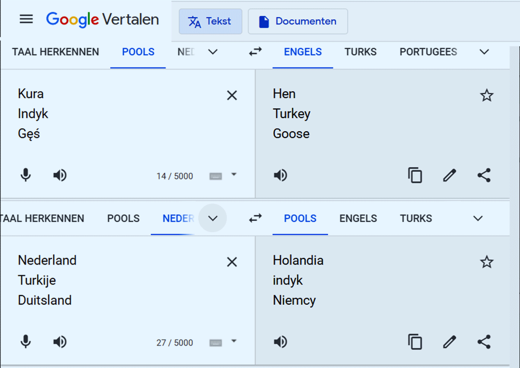 Dlaczego tłumacz robi z Turcji indyka