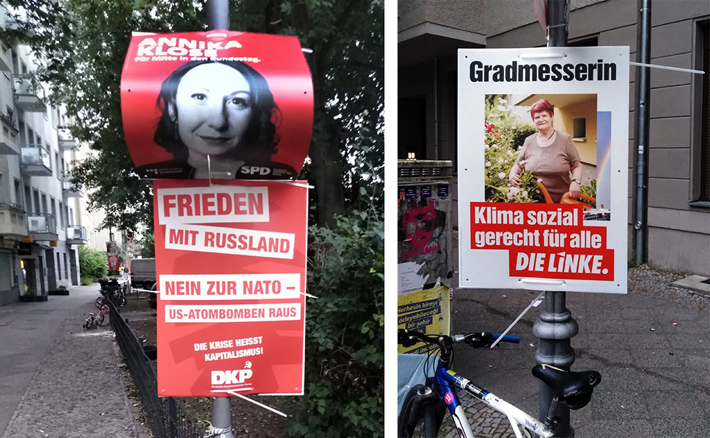 plakaty kampanii wyborczej w Berlinie