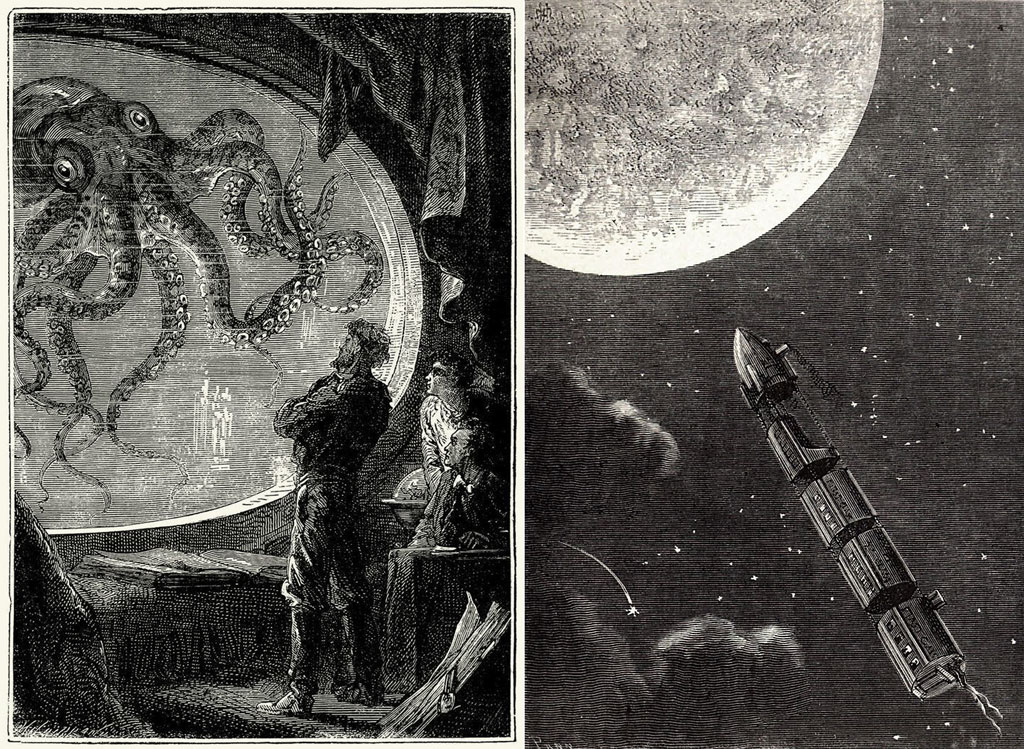 Ilustracje z książek Julius Verne