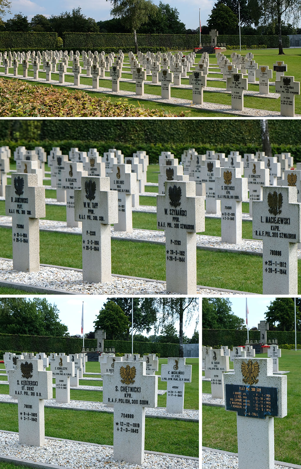 Groby polskich lotników na cmentarzu w Bredzie.